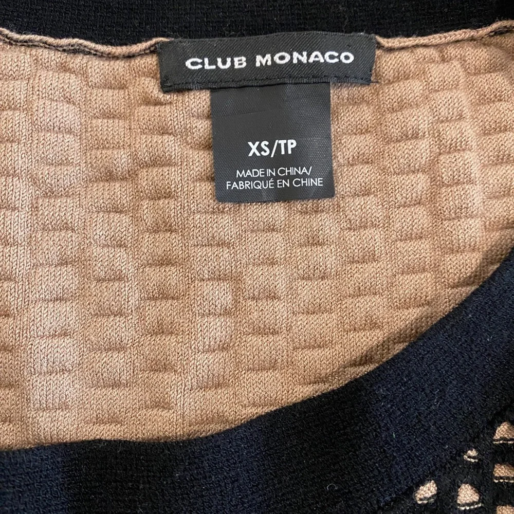 Club Monaco black and tan contrast sweater dress size XS - Picture 5 of 8